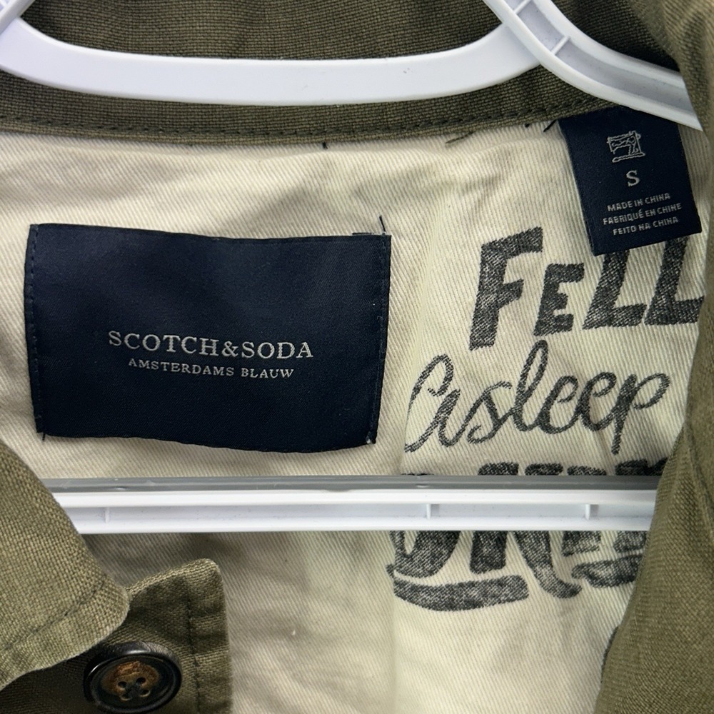 Scotch And Soda Amsterdams Blauw Green Utility Field Jacket Men's Small M-65 - Picture 4 of 9